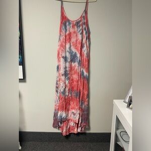 Love stitch tie dye maxi dress